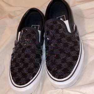 Vans Classic Slip-On Flipping Sequins Black/White